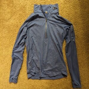 Under Armour Women's Blue Long Sleeve 3/4 Zip Running Top